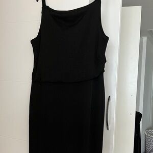 Misook One Shoulder Black Dress